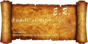 Egyházi Rita névjegykártya